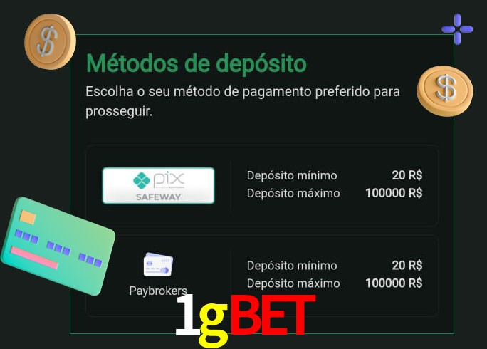 O cassino 1gbet oferece uma grande variedade de métodos de pagamento
