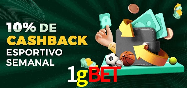 10% de bônus de cashback na 1gbet