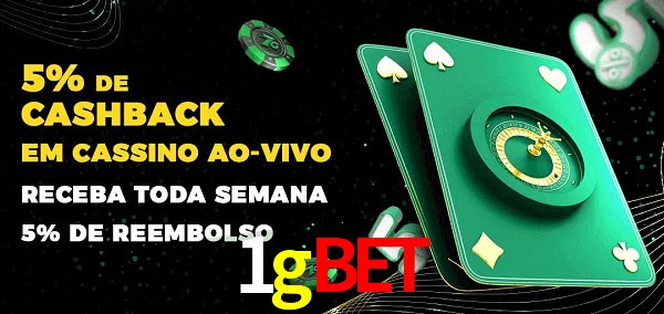 Promoções do cassino ao Vivo 1gbet